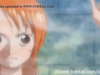 One piece hentaý - nami extended bath scene