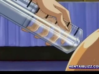 Roped raudonplaukiai anime gauna šikna injekcija