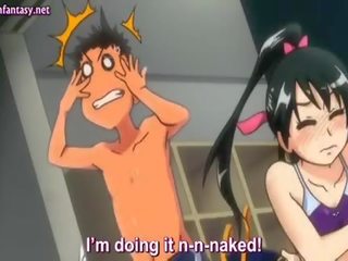 Brunette Anime Rides penis In Locker