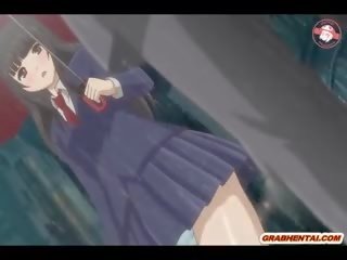 Japanese Anime Ms Gets Squeezing Her Tits And Finger