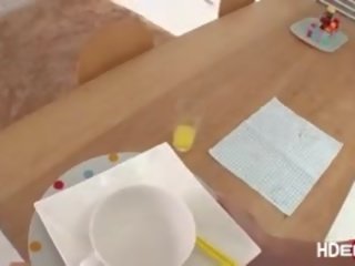 Japanese Woman Gets Fucks In The Kitchen