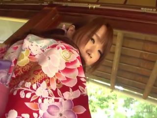 Subtitled uncensored Japanese Hitomi Oki love-making in ryokan