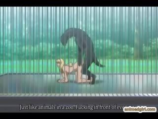 Krūtainas anime grūti fucked līdz lizard monstrs