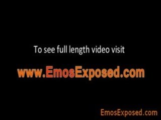 Homoszexuális emo bemutató övé nagy pénisz -ban önarckép által emosexposed