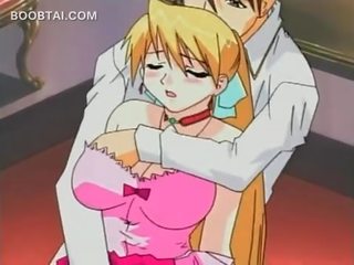 Smashing blond anime elskling blir fitte finger teased