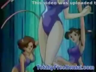 Očarujúce anime holky s veľký kozy fucked podľa kohúty a tentacles