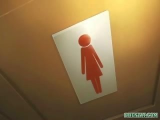 Student manga gji qij dhe standingfucked në the tualet