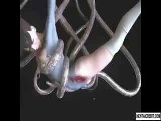 Elcsípett 3d balerina lányok jelentkeznek brutálisan szar által tentacles és szörnyek