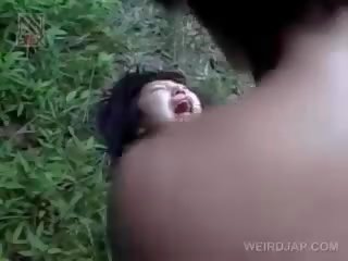 Fragile Asian mademoiselle Getting Brutally Fucked Outdoor