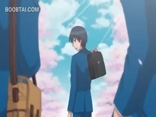 Telanjang memikat anime damsel seks / persetubuhan passionately dalam mandi