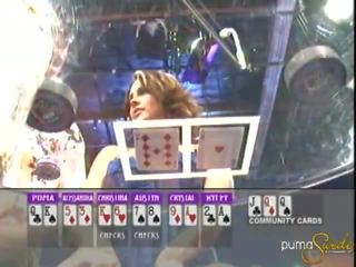 Ginintuan ang buhok puma suweko wins a jackpot sa loob poker