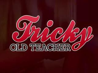 Tricky Old Teacher - Old teacher tricks Sweet Red into X rated movie for grades