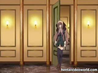 Tranny fucked in school toilet on hentai video