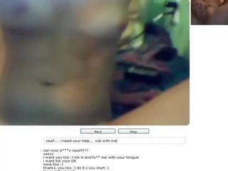 Chatroulette #34 beautiful Skinny Masturbating Squ