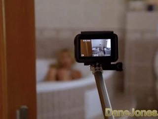 Dane Jones Bathroom Quickie with Big Tits Blonde Marilyn Crystal