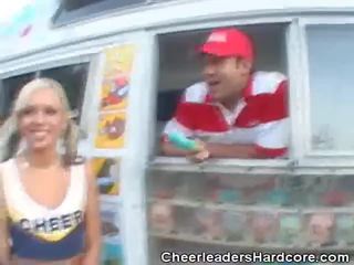 Cheerleader Sucks on Ice Cream youths pecker