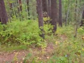 Walking with my stepsister in the forest park&period; adult movie blog&comma; Live video&period; - POV