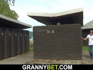 Old Granny is Nailed in the Changing Room: Free HD dirty video 54