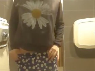 Young Asian sweetheart Masturbating in Mall Bathroom: sex film ed