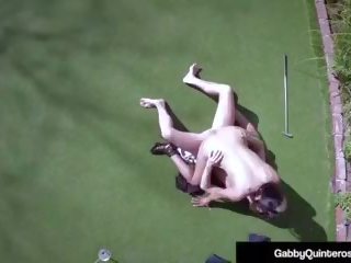 Meximilf Gabby Quinteros smashing Fucked on Golf Green.