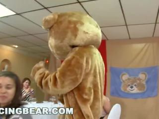 DANCING BEAR - A Bunch of sexually aroused Women Suck Male Stripper Dicks at A Party