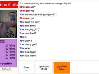 Sexually aroused little Omegle Teen Plays the Game, Twerks, Masturbates & Cums on Cam