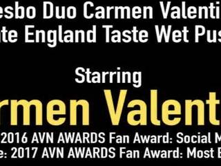Lesbo Duo Carmen Valentina & Kate England Taste Wet Pussy!