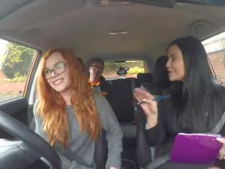 Fake Driving School Fake Instructors marvelous Car Fuck with Busty Blonde Minx