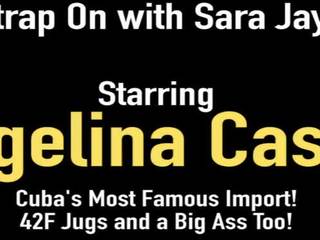 Curvy Cuban Angelina Castro Strap-on Drills Thick Sara