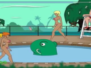 Tua con quái vật molests phụ nữ tại hồ bơi - không commentary 2