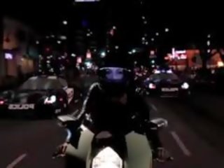Mischa Brooks Bending Over Motorcycle For peter