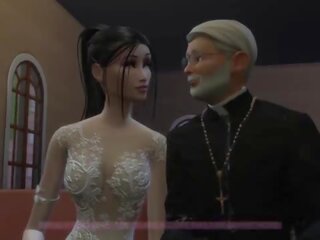 &lbrack;TRAILER&rsqb; Bride enjoying the last days before getting married&period; adult clip with the priest before the ceremony - Naughty Betrayal