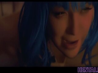 Real life hentaý - jatty with blue hair fucked by keseki monstr