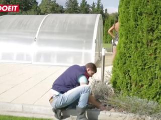 Letsdoeit - terrific Czech Ebony Wife Gets Nailed by Gardener's Big putz