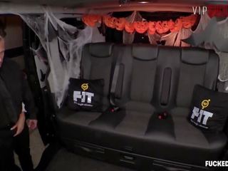 VIPSEXVAULT- great terrific Busty MILF Fucked On Halloween In a Czech Taxi X rated movie videos