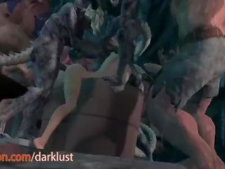 Lara croft fucked hard by monstr dicks tomb raider