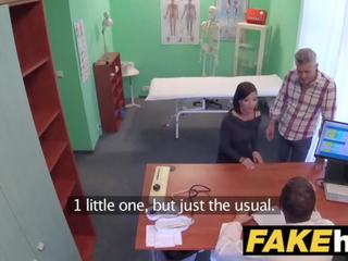 Fake Hospital Czech doctor cums over Horny cheating wifes tight pussy