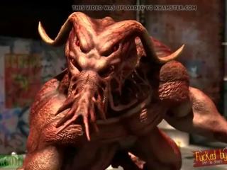 Concupiscent demon strikes opnieuw monster hentai 3d: gratis seks film dc