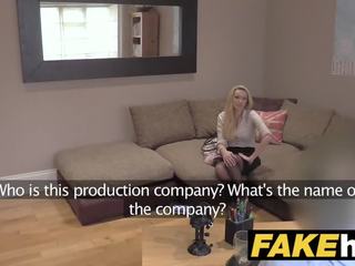 Fake Agent UK Amateur big tits MILF sucks member for cash on casting couch