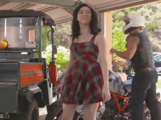 Penthouse Star Aria Alexander Deep Throats a Massive Bikers cock