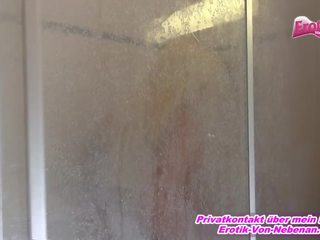 Anal in der Dusche - German ex Ms ass to mouth in shower POV