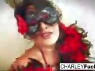 Charley memakai beberapa desirable pakaian lingerie dan kaus kaki stoking: resolusi tinggi xxx video 9e