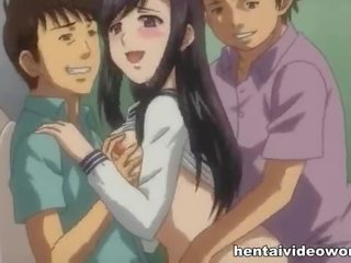 Threesome with Asian teen adolescent