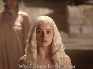 Emilia clarke gerçek açık erişkin film sahneler daenerys targaryen ve khal drogo ga